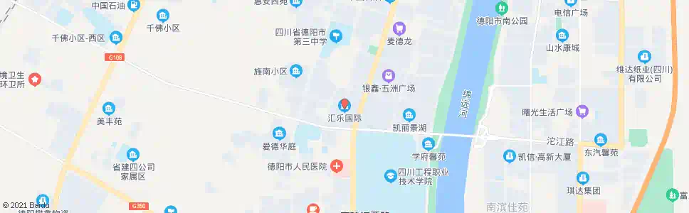 德阳汇乐国际南_公交站地图_德阳公交_妙搜公交查询2025