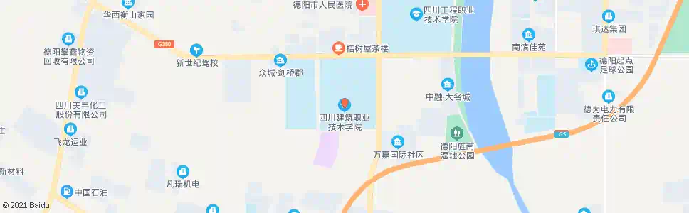 德阳四川建院南_公交站地图_德阳公交_妙搜公交查询2025