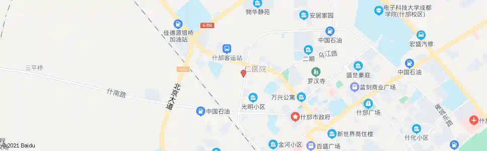 德阳长江宾馆(雍城北路)_公交站地图_德阳公交_妙搜公交查询2025