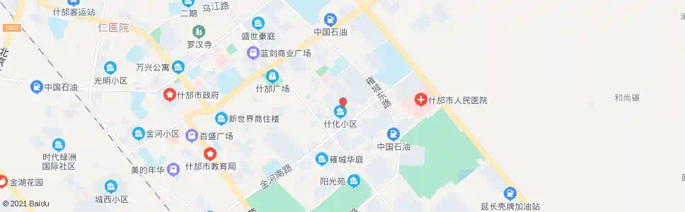 德阳什化家属区_公交站地图_德阳公交_妙搜公交查询2025