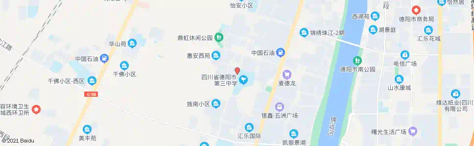 德阳德阳三中_公交站地图_德阳公交_妙搜公交查询2025