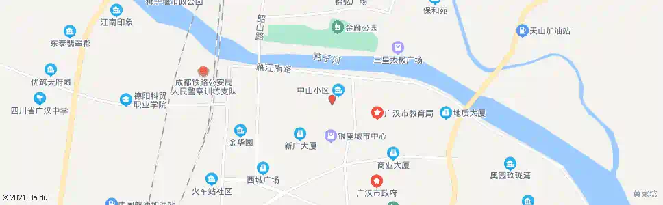 德阳中山小区_公交站地图_德阳公交_妙搜公交查询2025