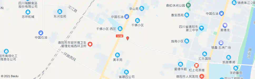 德阳华山南路口_公交站地图_德阳公交_妙搜公交查询2025