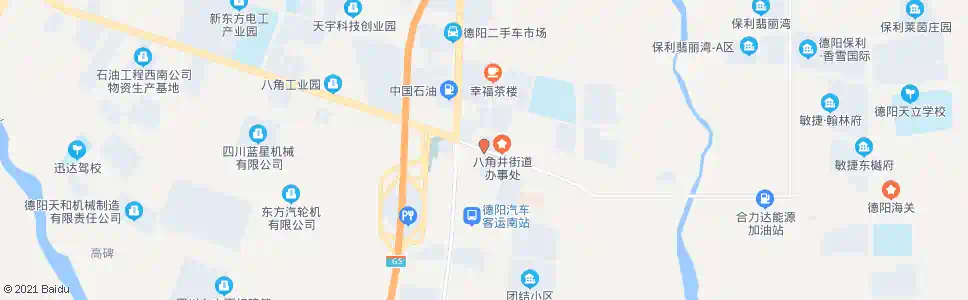德阳八角市场_公交站地图_德阳公交_妙搜公交查询2025