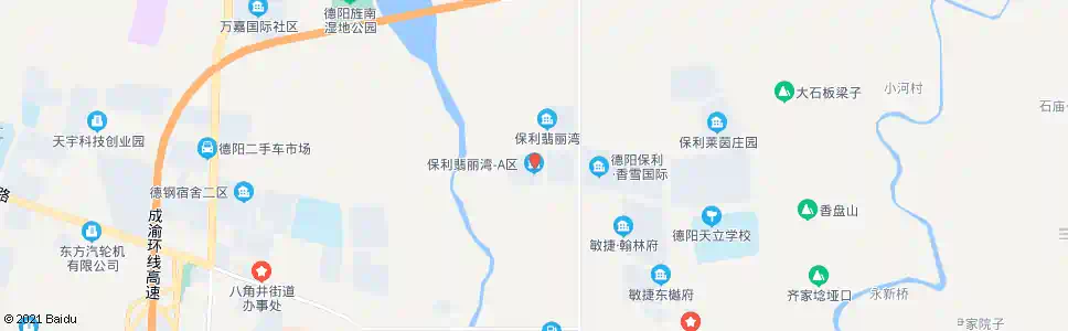 德阳保利翡丽湾A区_公交站地图_德阳公交_妙搜公交查询2025