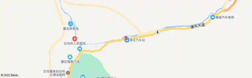 甘孜东关车站_公交站地图_甘孜公交_妙搜公交查询2025