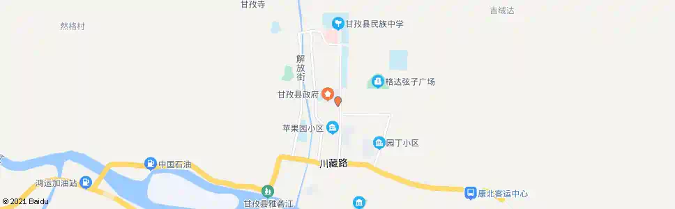 甘孜县委_公交站地图_甘孜公交_妙搜公交查询2025
