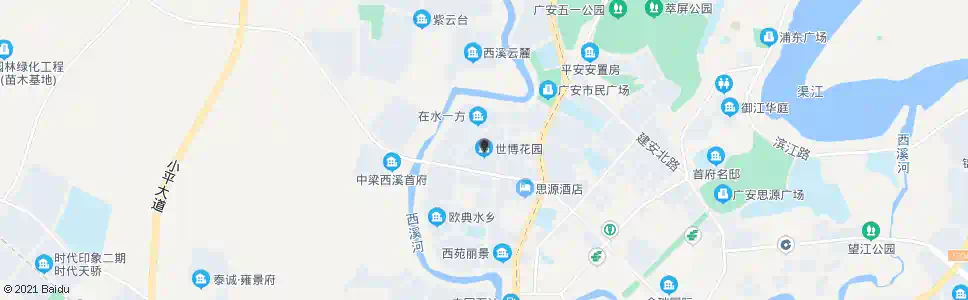 广安世博花园_公交站地图_广安公交_妙搜公交查询2025