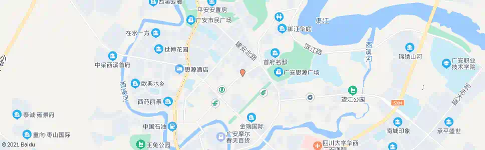 广安正园星辰_公交站地图_广安公交_妙搜公交查询2025