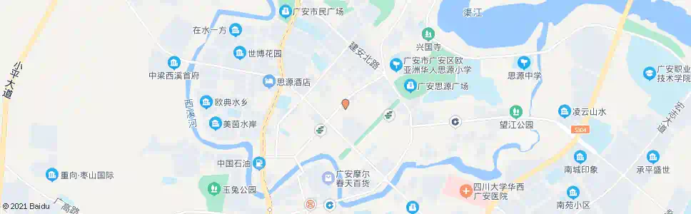 广安科贸市场_公交站地图_广安公交_妙搜公交查询2025