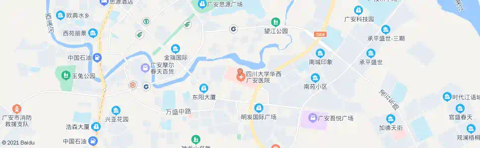 广安市人民医院正门_公交站地图_广安公交_妙搜公交查询2025