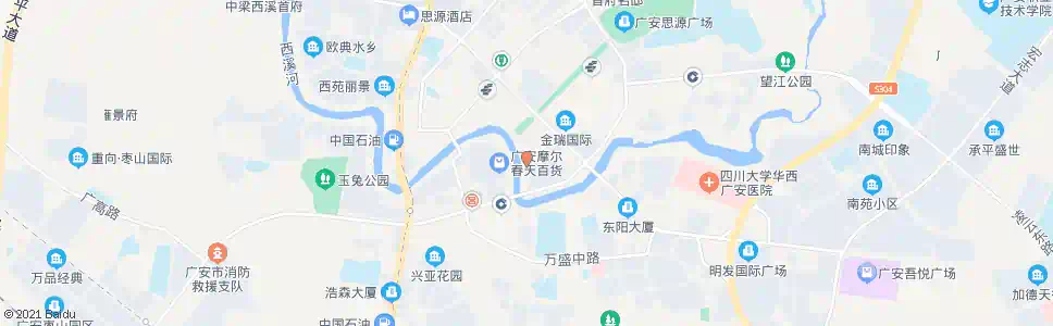 广安民安下街_公交站地图_广安公交_妙搜公交查询2025