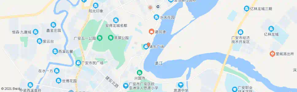 广安滨江路_公交站地图_广安公交_妙搜公交查询2025