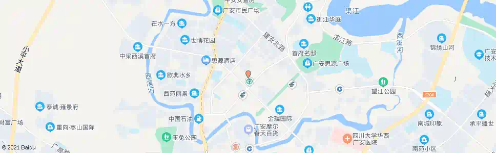 广安杨森花园_公交站地图_广安公交_妙搜公交查询2025