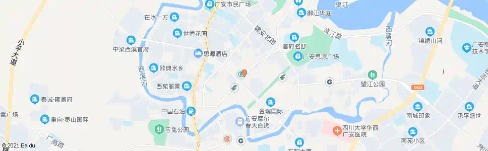 广安重百商场_公交站地图_广安公交_妙搜公交查询2025