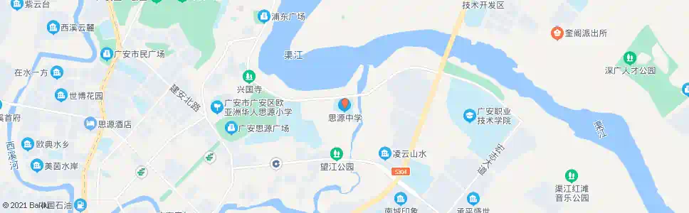 广安思源中学_公交站地图_广安公交_妙搜公交查询2025