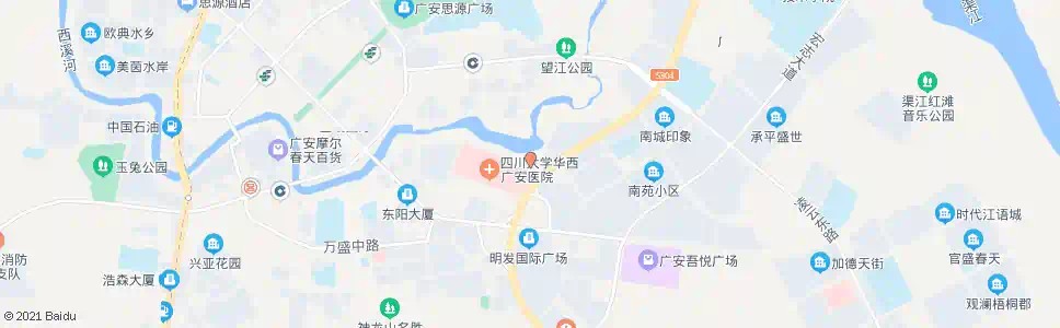 广安中心血站_公交站地图_广安公交_妙搜公交查询2025