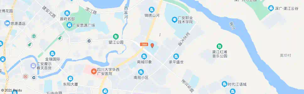 广安实验学校_公交站地图_广安公交_妙搜公交查询2025