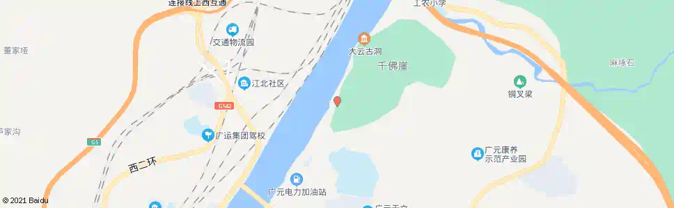 广元千佛崖_公交站地图_广元公交_妙搜公交查询2025