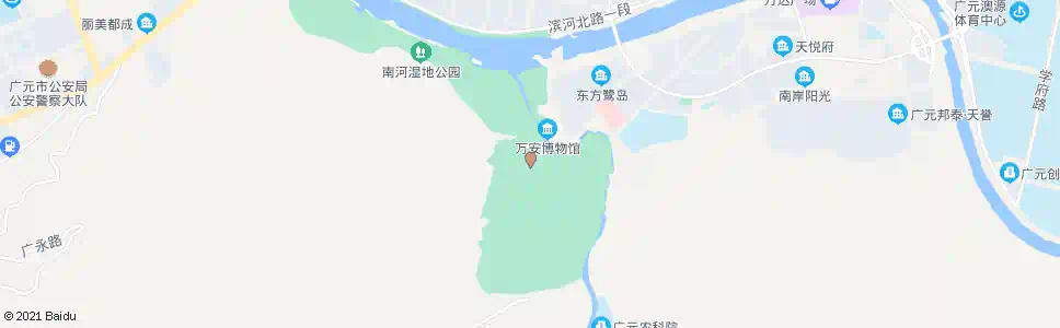 广元湿地公园内_公交站地图_广元公交_妙搜公交查询2025