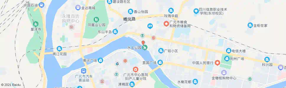 广元水上公园_公交站地图_广元公交_妙搜公交查询2025