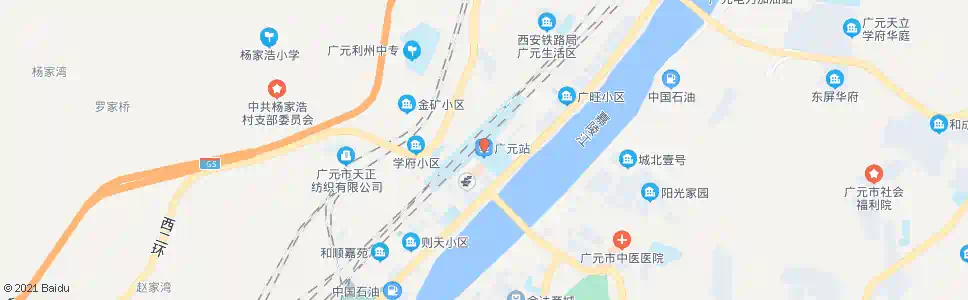 广元军分区_公交站地图_广元公交_妙搜公交查询2025