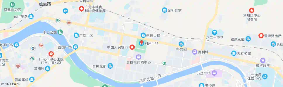 广元利州广场_公交站地图_广元公交_妙搜公交查询2025