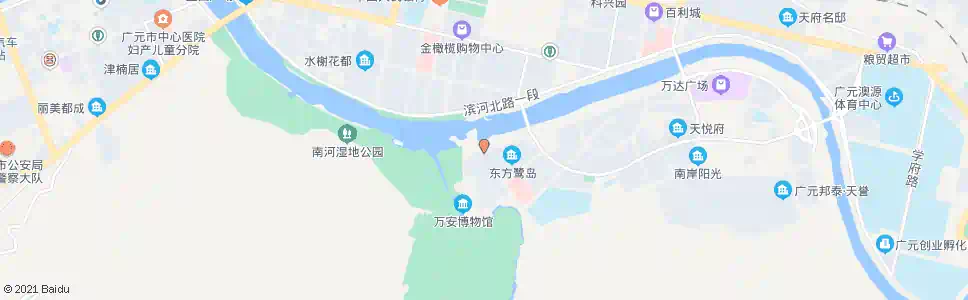 广元湿地公园东_公交站地图_广元公交_妙搜公交查询2025
