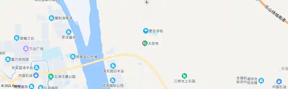乐山大悲寺_公交站地图_乐山公交_妙搜公交查询2025
