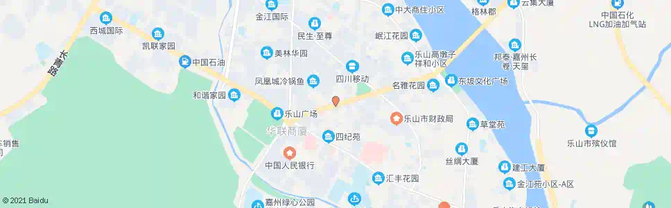 乐山茶坊路嘉州大道路口_公交站地图_乐山公交_妙搜公交查询2025