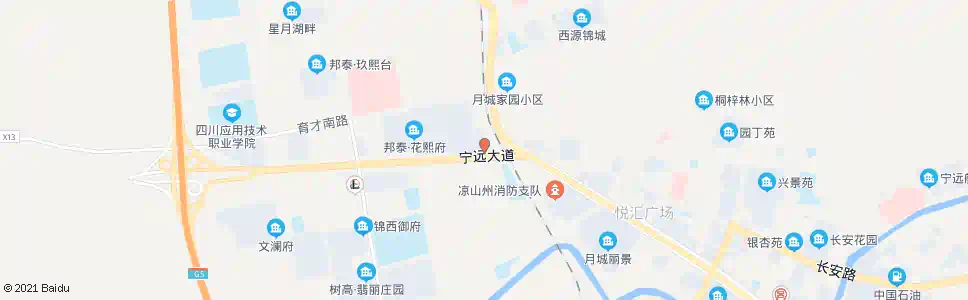凉山三丫口(航天大道一段辅路)_公交站地图_凉山公交_妙搜公交查询2025
