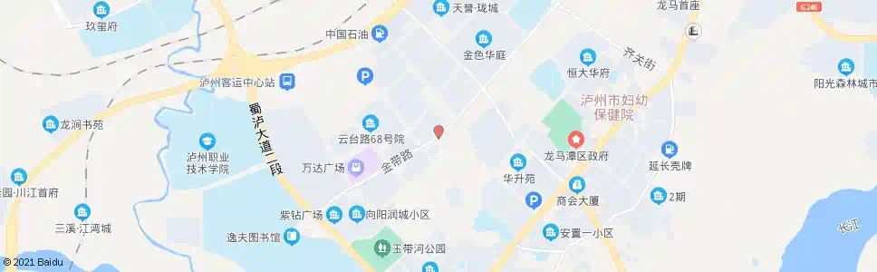 泸州金带路二段_公交站地图_泸州公交_妙搜公交查询2025