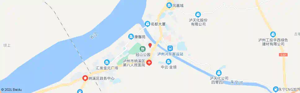 泸州冠山_公交站地图_泸州公交_妙搜公交查询2025