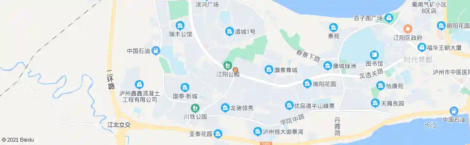 泸州江阳公园_公交站地图_泸州公交_妙搜公交查询2025