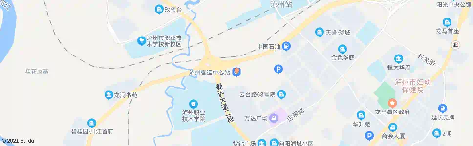 泸州中心_公交站地图_泸州公交_妙搜公交查询2025