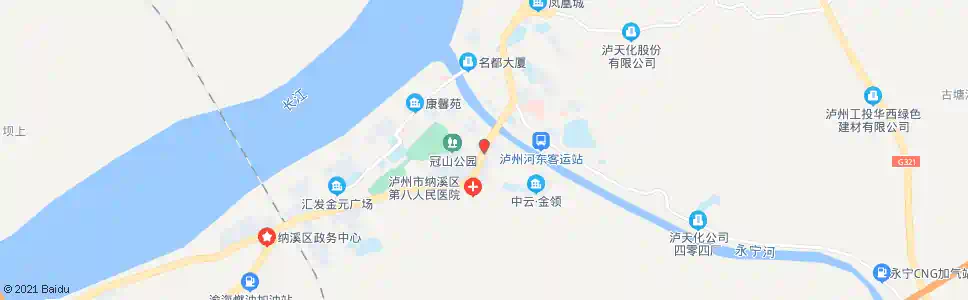 泸州河西大道口_公交站地图_泸州公交_妙搜公交查询2025
