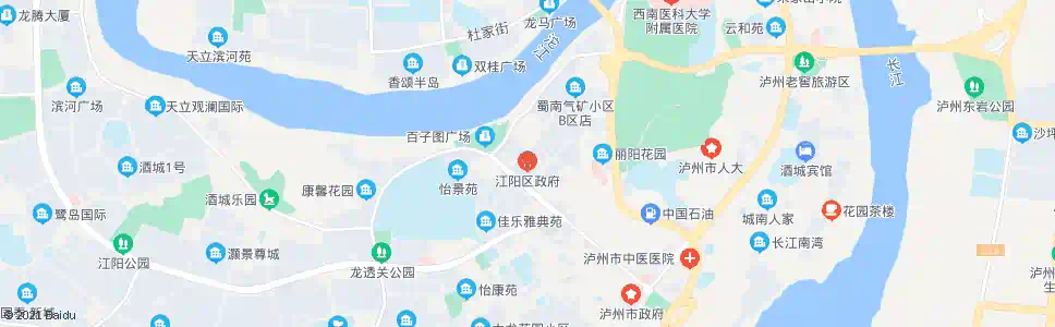 泸州江阳区政府_公交站地图_泸州公交_妙搜公交查询2025