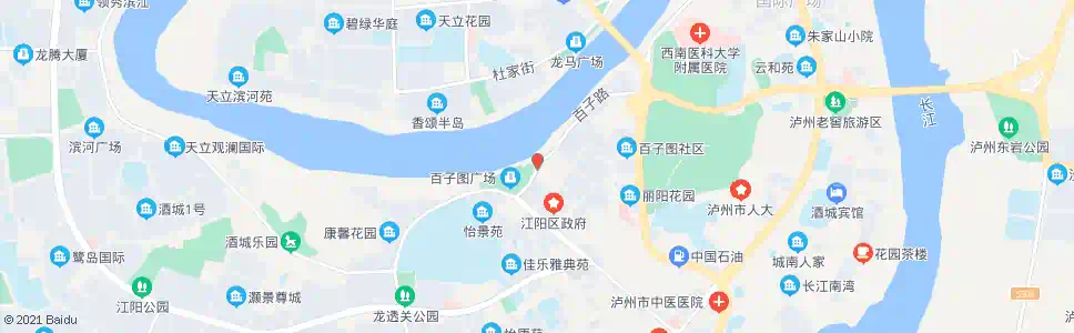 泸州百子图广场_公交站地图_泸州公交_妙搜公交查询2025