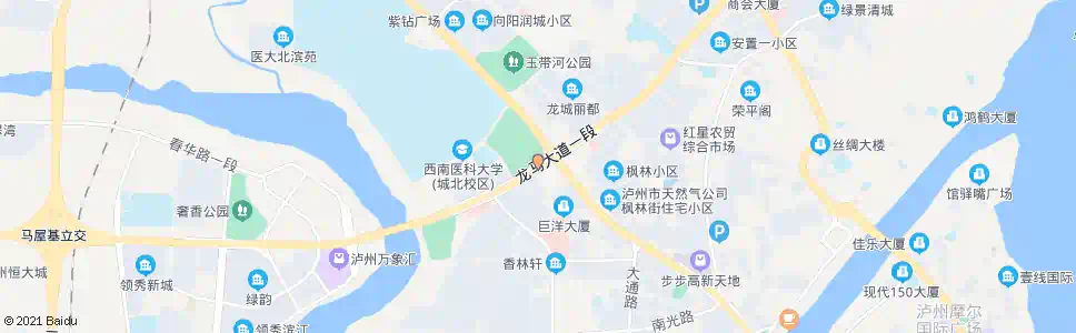 泸州龙马大道一段_公交站地图_泸州公交_妙搜公交查询2025