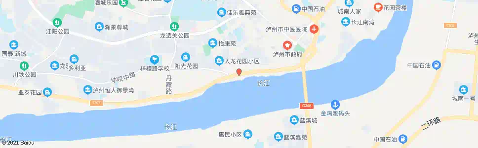 泸州三道桥_公交站地图_泸州公交_妙搜公交查询2025