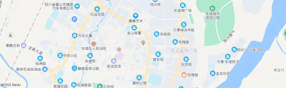 眉山眉东大市场_公交站地图_眉山公交_妙搜公交查询2025