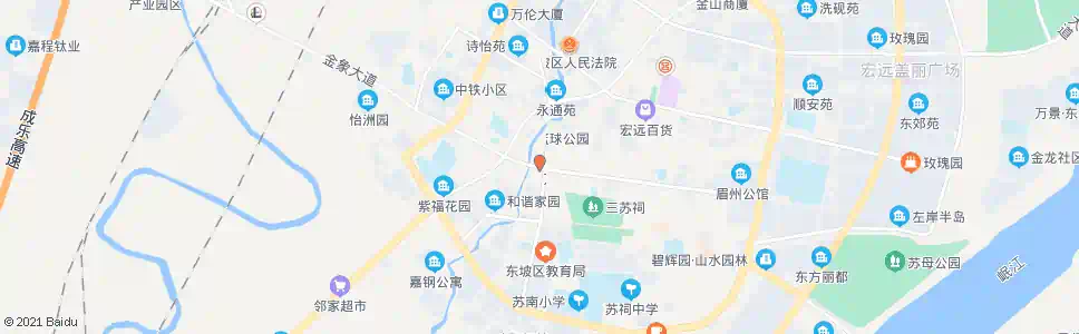 眉山三苏祠_公交站地图_眉山公交_妙搜公交查询2025