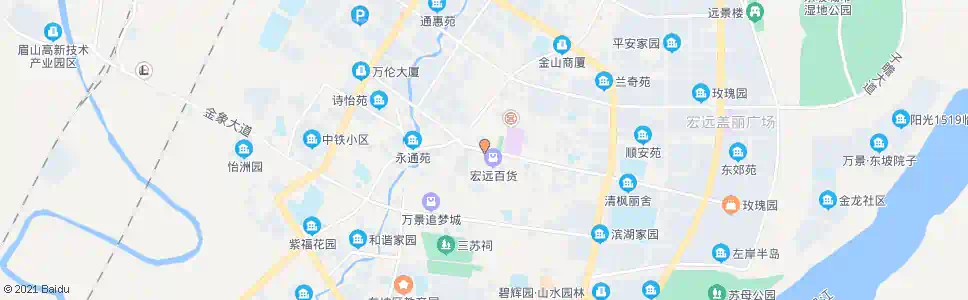 眉山花草街口_公交站地图_眉山公交_妙搜公交查询2025