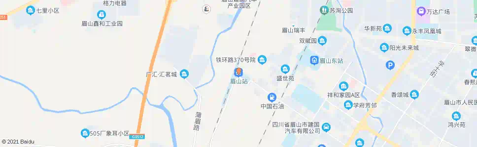 眉山军分区_公交站地图_眉山公交_妙搜公交查询2025