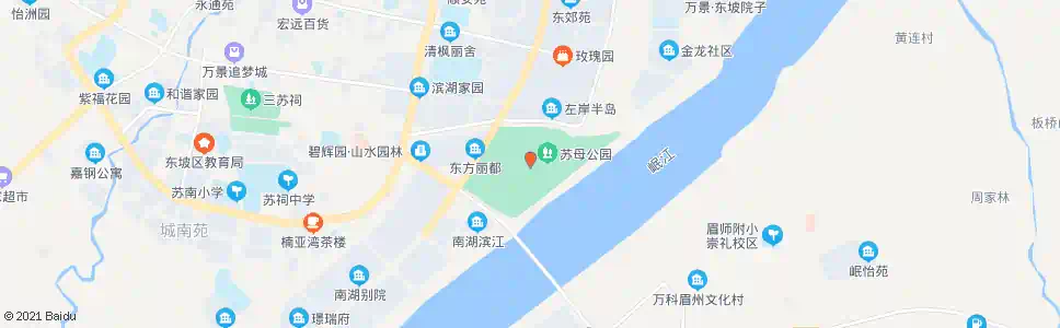 眉山东坡湖公园_公交站地图_眉山公交_妙搜公交查询2025