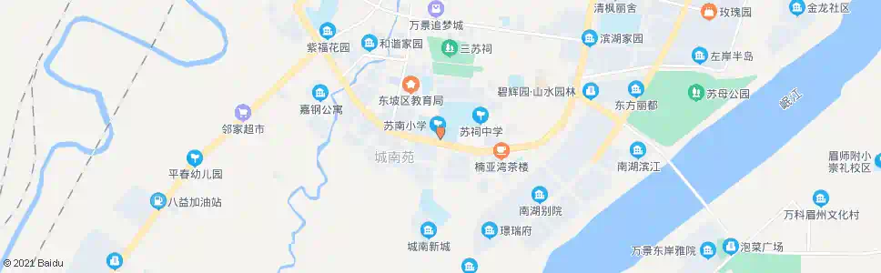 眉山苏南市场_公交站地图_眉山公交_妙搜公交查询2025