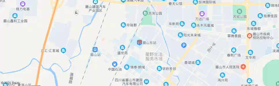 眉山田店_公交站地图_眉山公交_妙搜公交查询2025