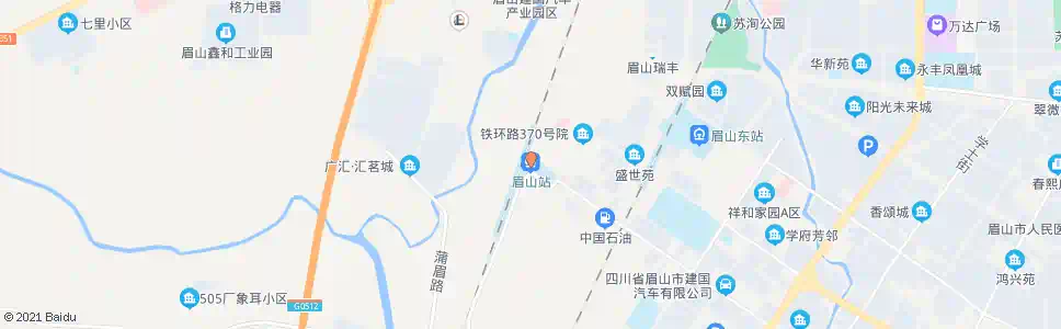 眉山火车站_公交站地图_眉山公交_妙搜公交查询2025
