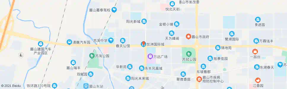 眉山市运管处(加洲国际)_公交站地图_眉山公交_妙搜公交查询2025