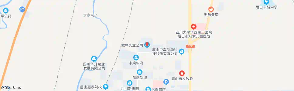眉山蒙牛乳业_公交站地图_眉山公交_妙搜公交查询2025